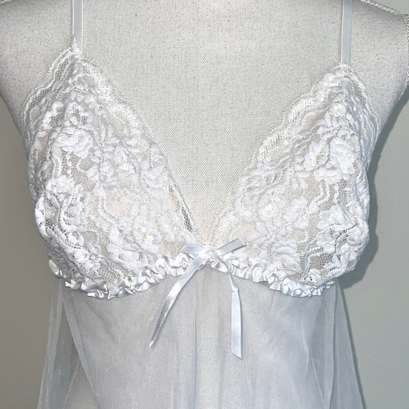 Vintage Etherial Mesh and Lace Babydoll - Picture 2 of 4